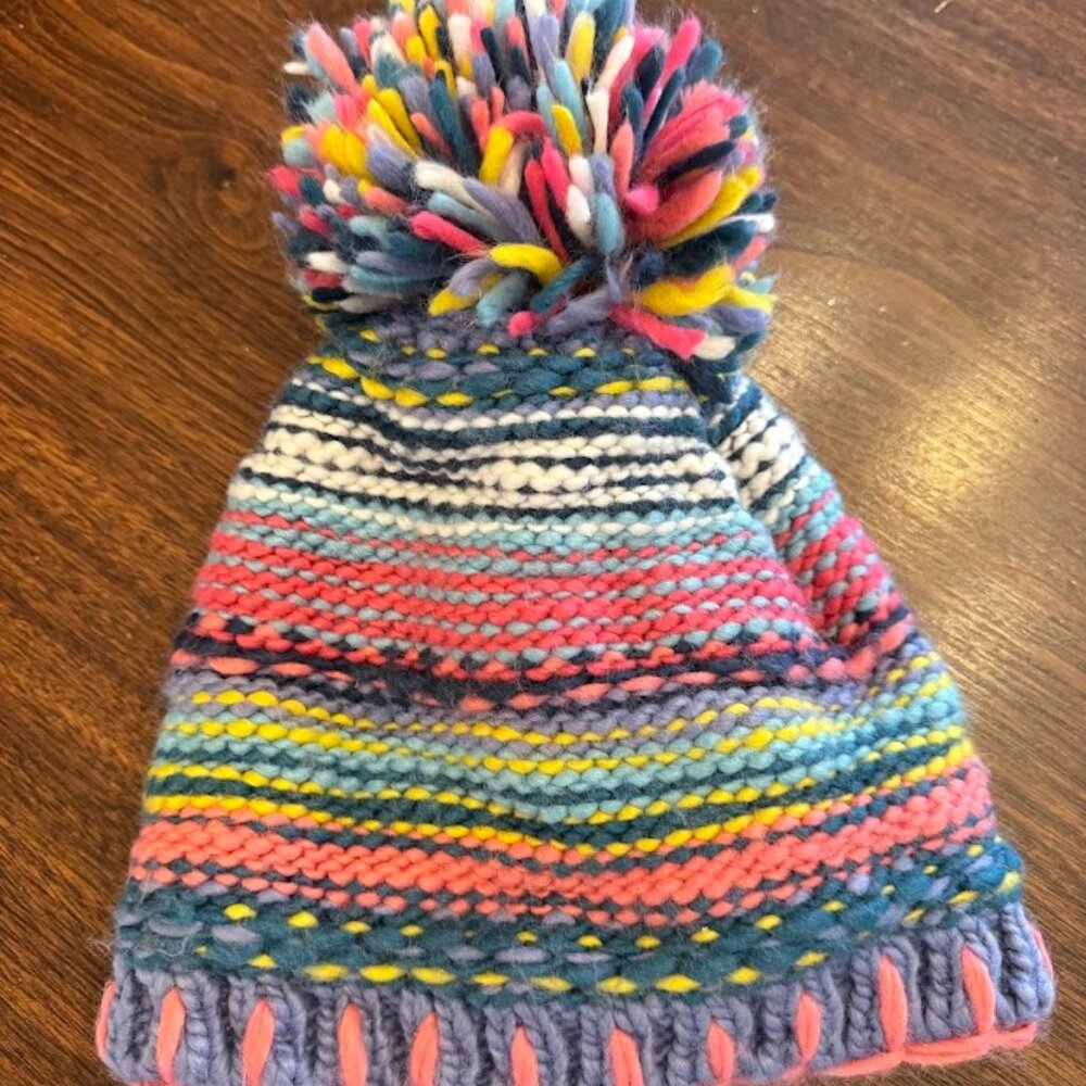 Matilda Jane Clothing Girls Size Large Burr Pom Pom Hat